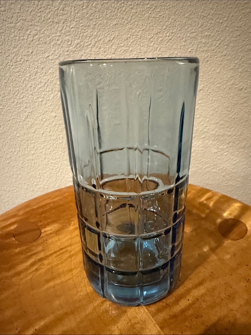 Vintage Anchor Hocking Tartan Blueberry Ice Tea Glass Tumbler glassware